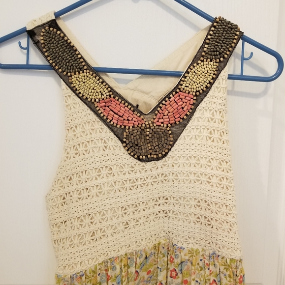 Beaded Crochet Floral Festival Dress - Picture 3 of 6